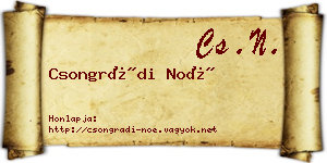 Csongrádi Noé névjegykártya